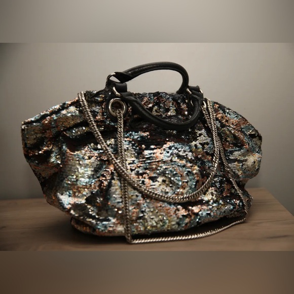 orYANY Handbags - Vintage orYANY sequin tote with silver chain